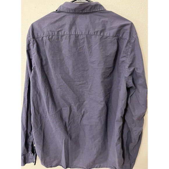 J Crew Shirt Mens Large Blue Grayish Woven Long Sleeve Button Down Casual Preppy - Picture 2 of 5